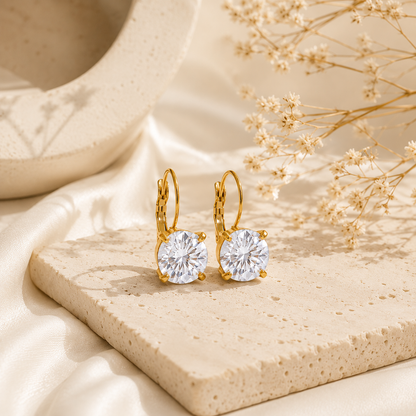 Solis Crystal Earrings - 18k Gold Plated