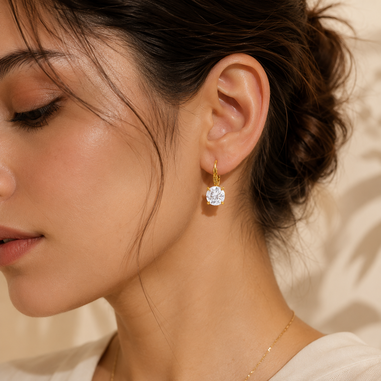 Solis Crystal Earrings - 18k Gold Plated