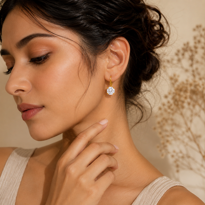 Solis Crystal Earrings - 18k Gold Plated