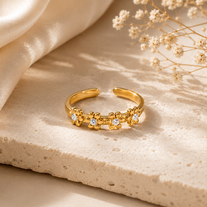 Evora Ring - 18K Gold Plated (Adjustable)