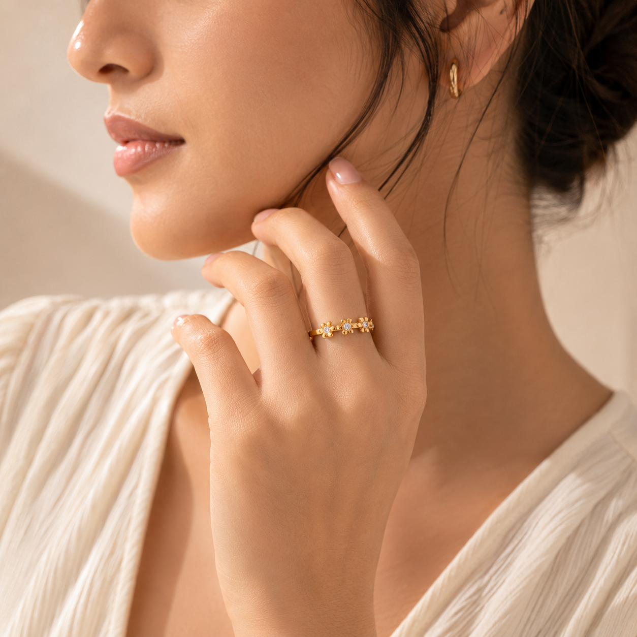 Evora Ring - 18K Gold Plated (Adjustable)
