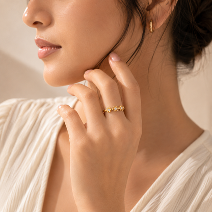 Evora Ring - 18K Gold Plated (Adjustable)