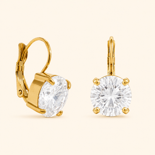 Solis Crystal Earrings - 18k Gold Plated