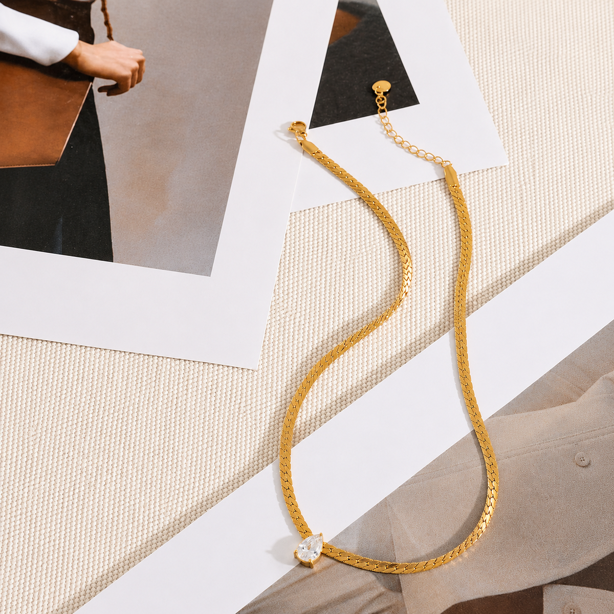 Drop Glow Necklace - 18k Gold Plated Anti Tarnish jewellery