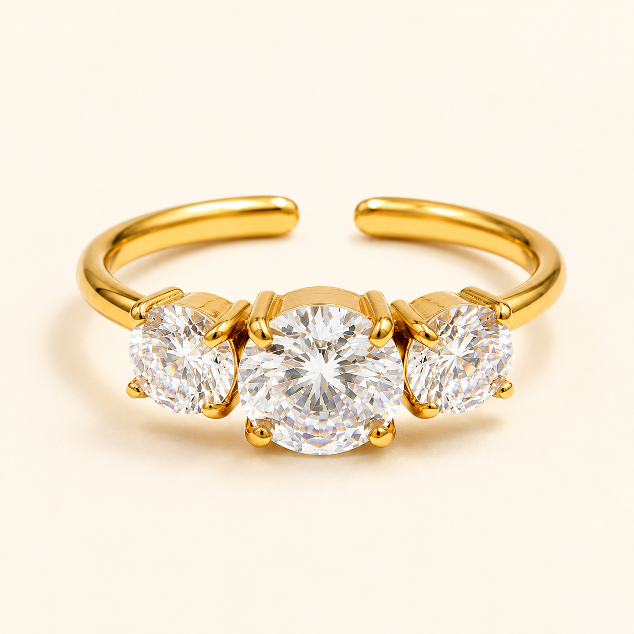 Spark Trio Ring - 18K Gold Plated
