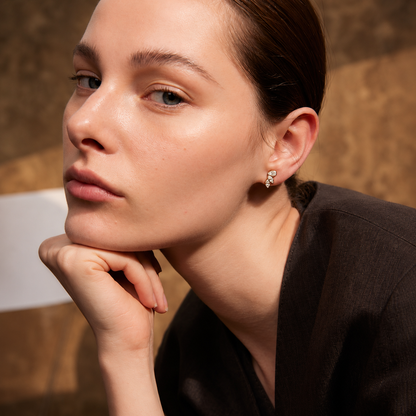 Eira Petals Studs Earrings - 18k Gold Plated