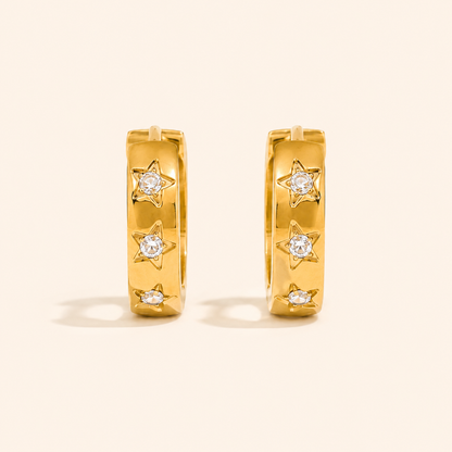 Polaris Huggies Earrings - 18k Gold Plated