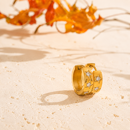 Polaris Huggies Earrings - 18k Gold Plated