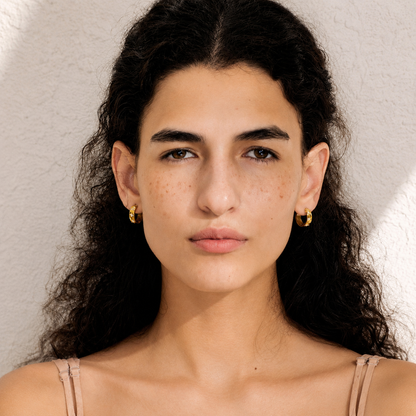 Polaris Huggies Earrings - 18k Gold Plated