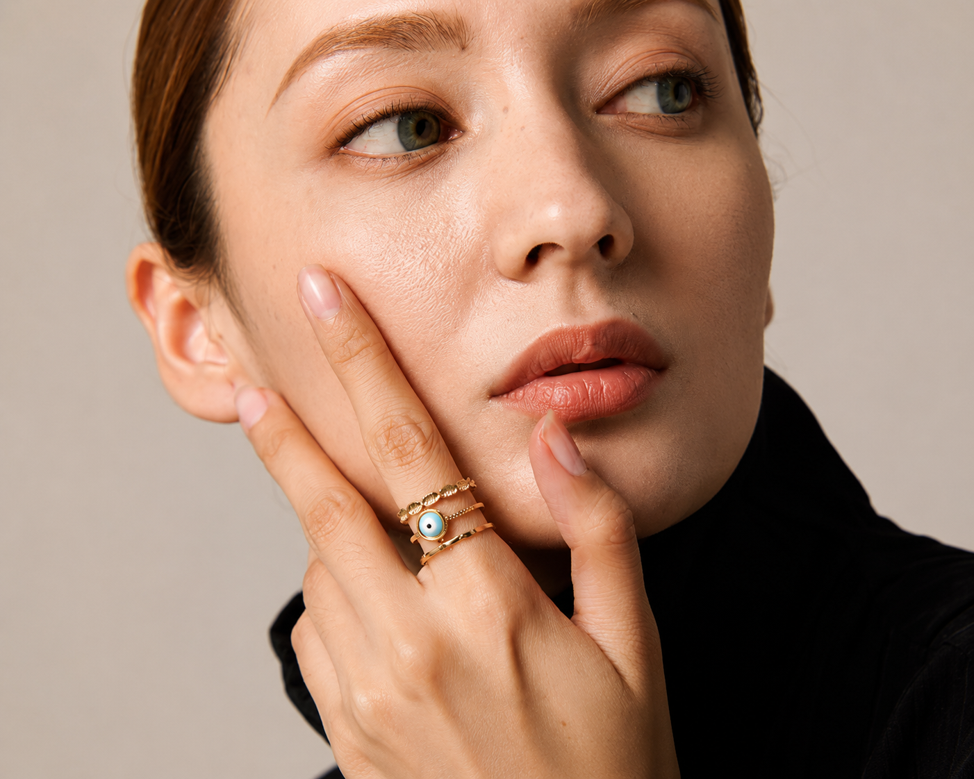 Nazar Cuff Ring - 18K Gold Plated