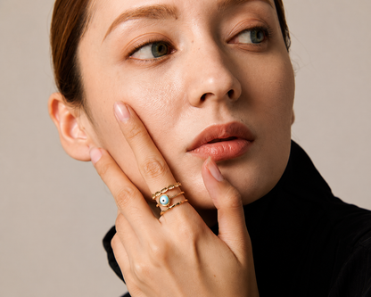 Nazar Cuff Ring - 18K Gold Plated