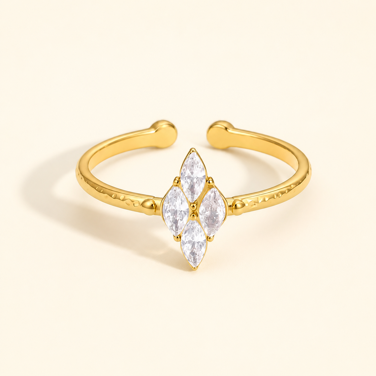 Marquise Muse Ring - 18K Gold Plated (Adjustable)
