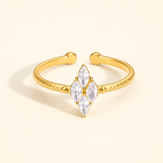 Marquise Muse Ring - 18K Gold Plated (Adjustable)
