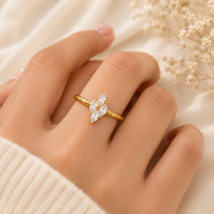 Marquise Muse Ring - 18K Gold Plated (Adjustable)