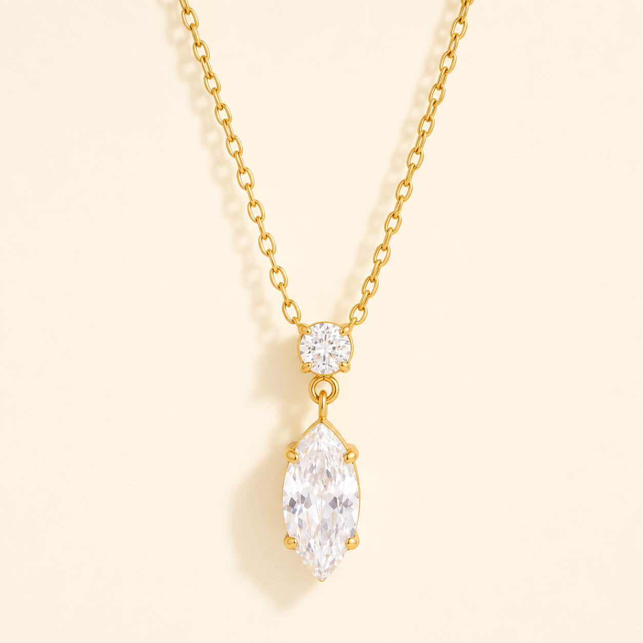 Isla Crystal Necklace - 18K Gold Plated