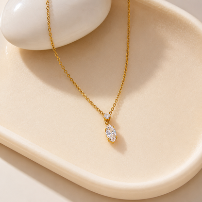 Isla Crystal Necklace - 18K Gold Plated