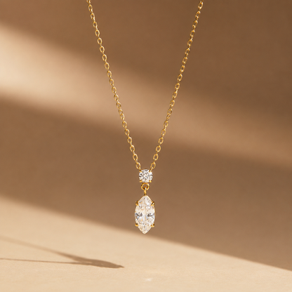 Isla Crystal Necklace - 18K Gold Plated