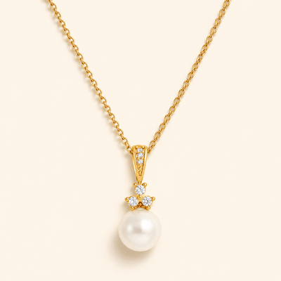 Eloria Pearl Necklace - 18K Gold Plated
