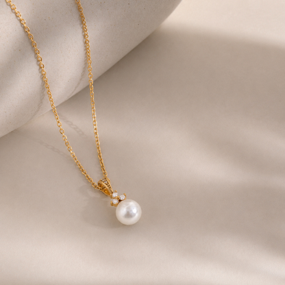 Eloria Pearl Necklace - 18K Gold Plated