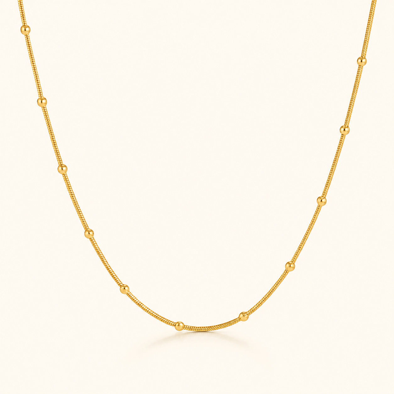 Orla Bead Necklace - 18K Gold Plated