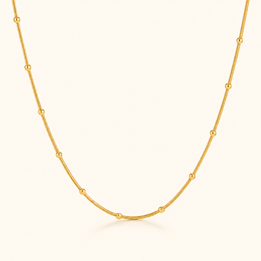 Orla Bead Necklace - 18K Gold Plated