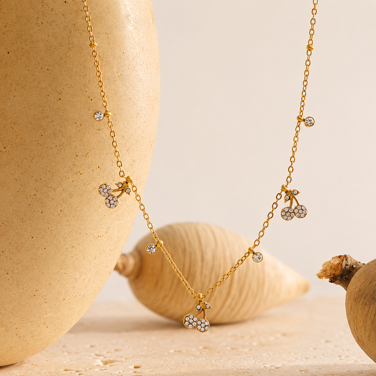 Cerise Necklace - 18k Gold Plated
