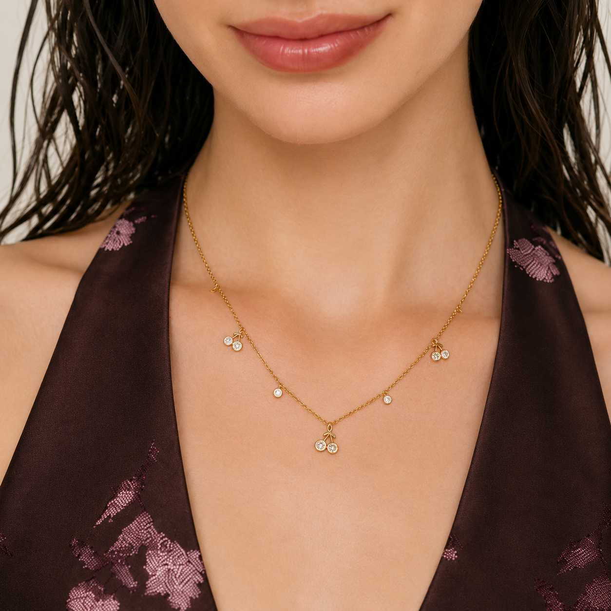 Cerise Necklace - 18k Gold Plated