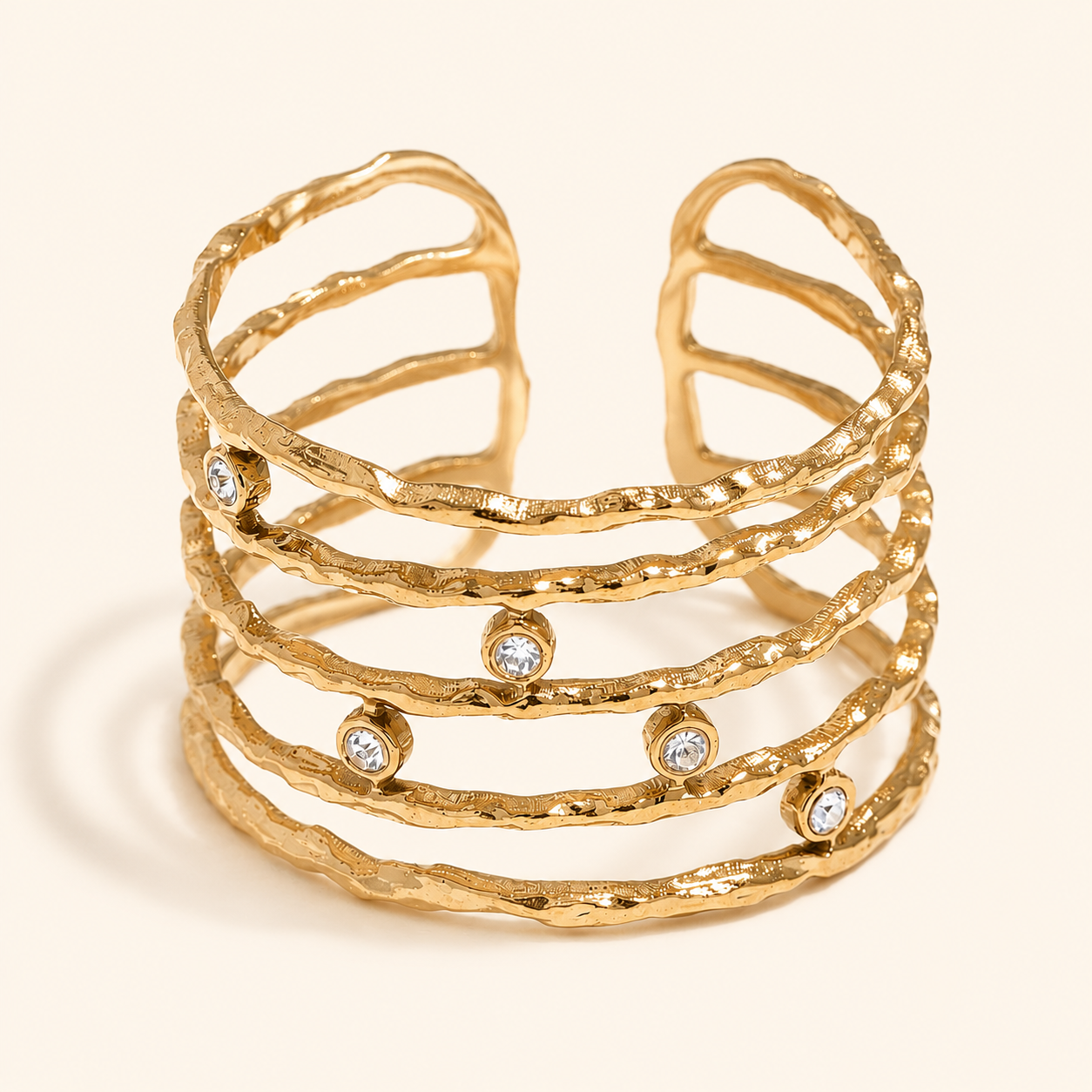 Maria Cuff Ring - 18K Gold Plated (Adjustable)