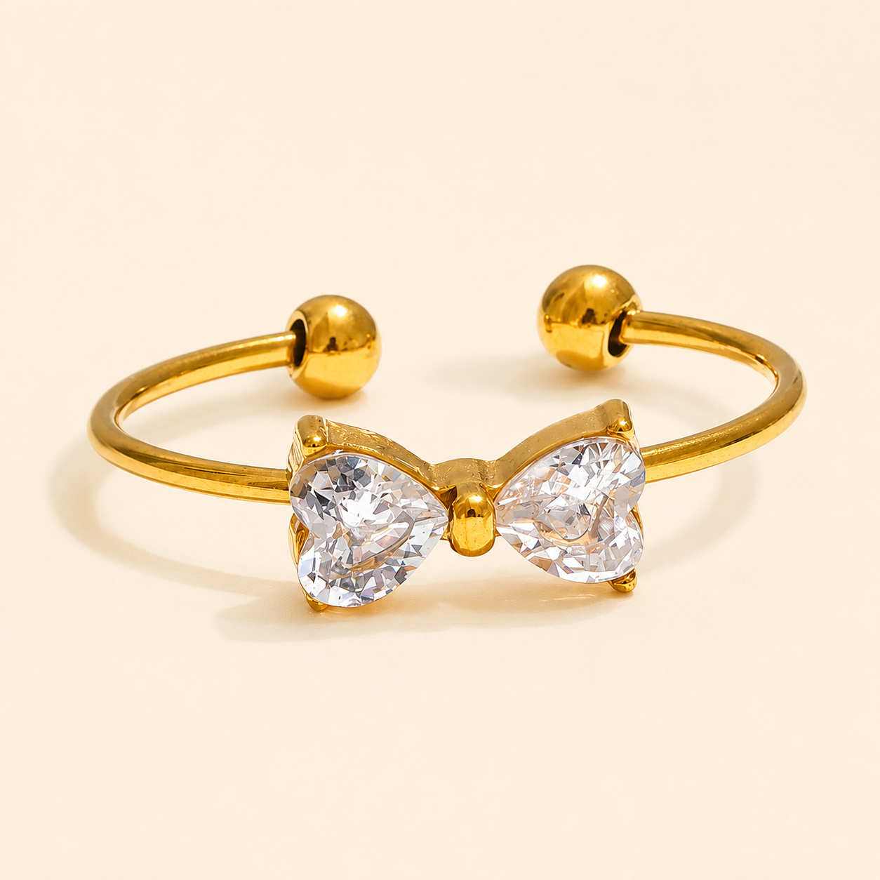 Noa Bow Ring - 18K Gold Plated (Adjustable)