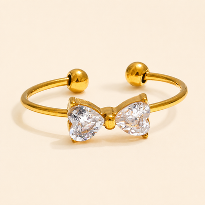 Noa Bow Ring - 18K Gold Plated (Adjustable)