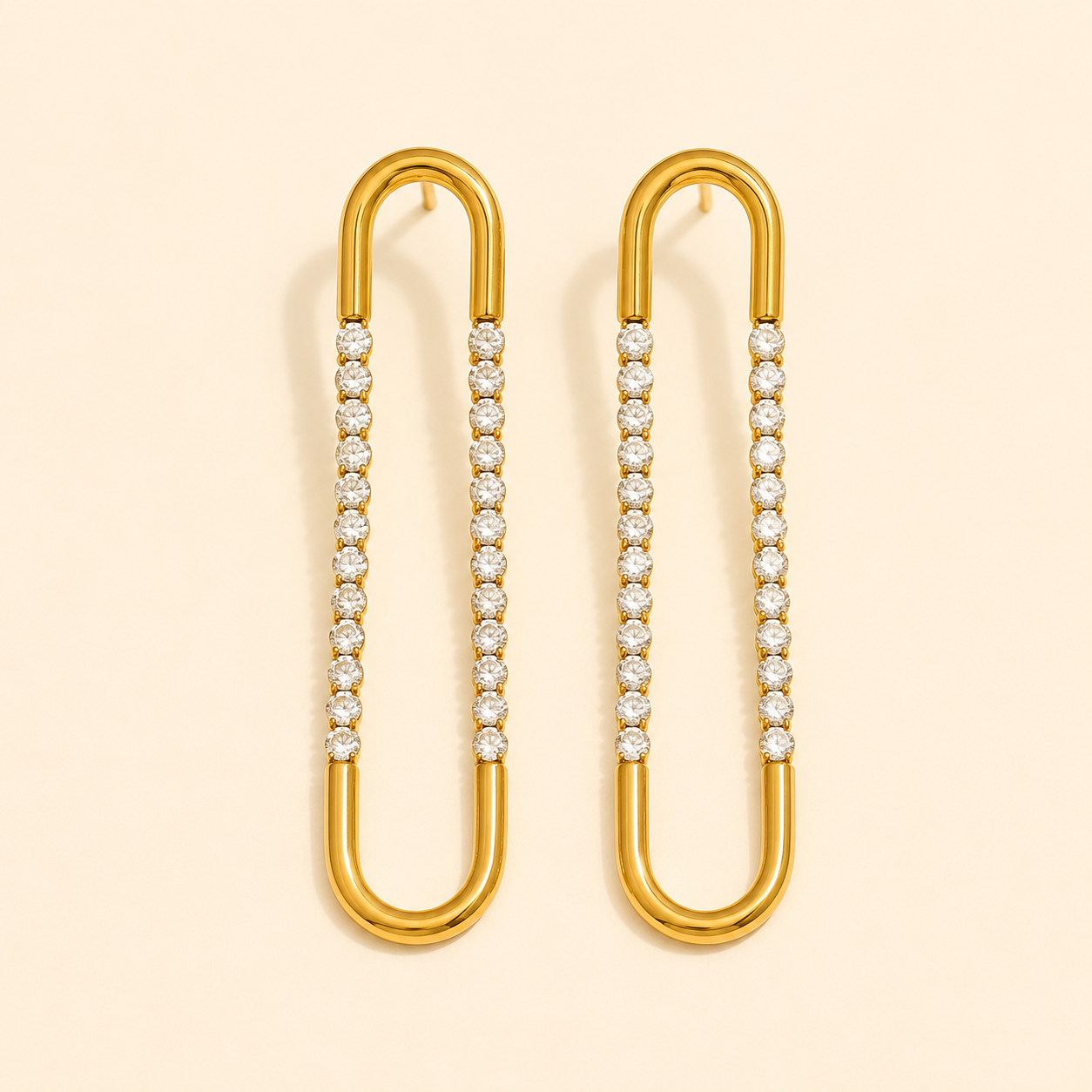 Solenne Drop Earrings - 18k Gold Plated