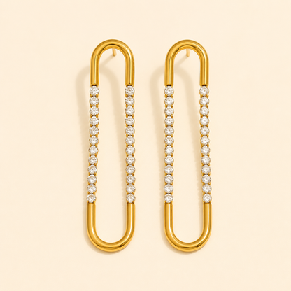 Solenne Drop Earrings - 18k Gold Plated