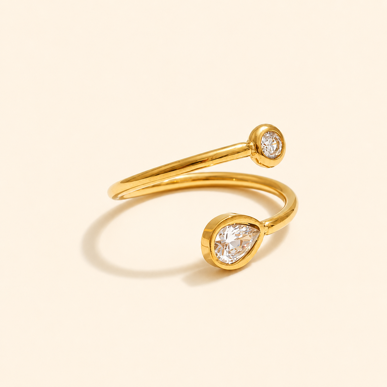 Solstice Ring - 18K Gold Plated (Adjustable)