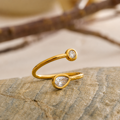 Solstice Ring - 18K Gold Plated (Adjustable)