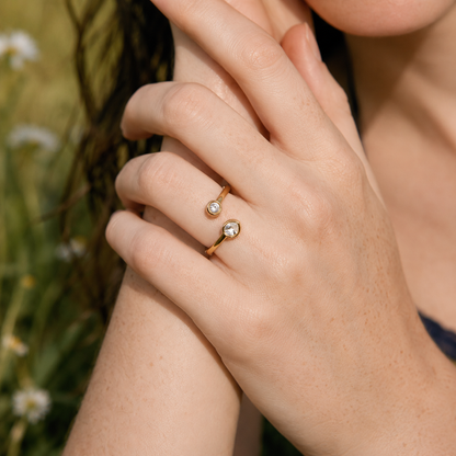 Solstice Ring - 18K Gold Plated (Adjustable)