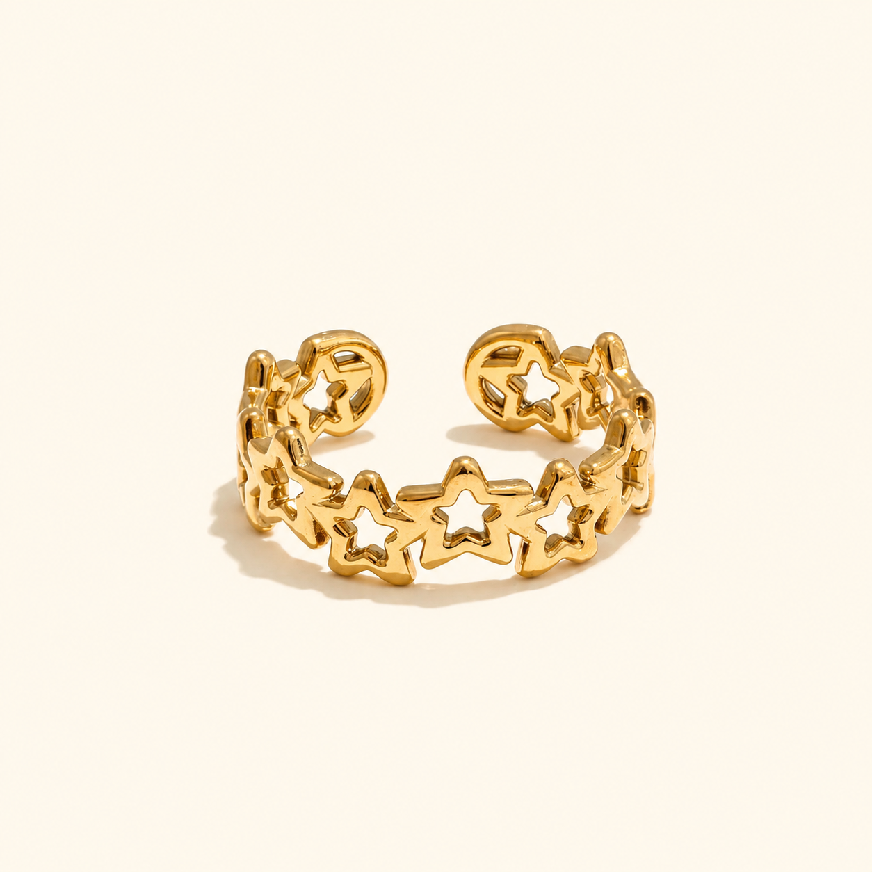 Midnight Star Ring - 18k Gold Plated ( Adjustable )