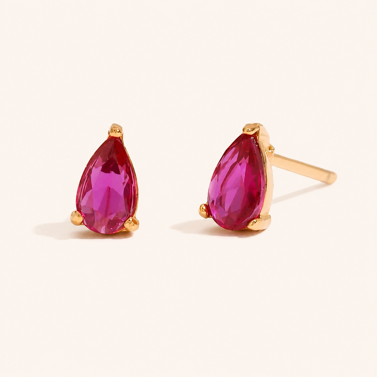Imperial Drop Studs Earrings - 18K Gold Plated