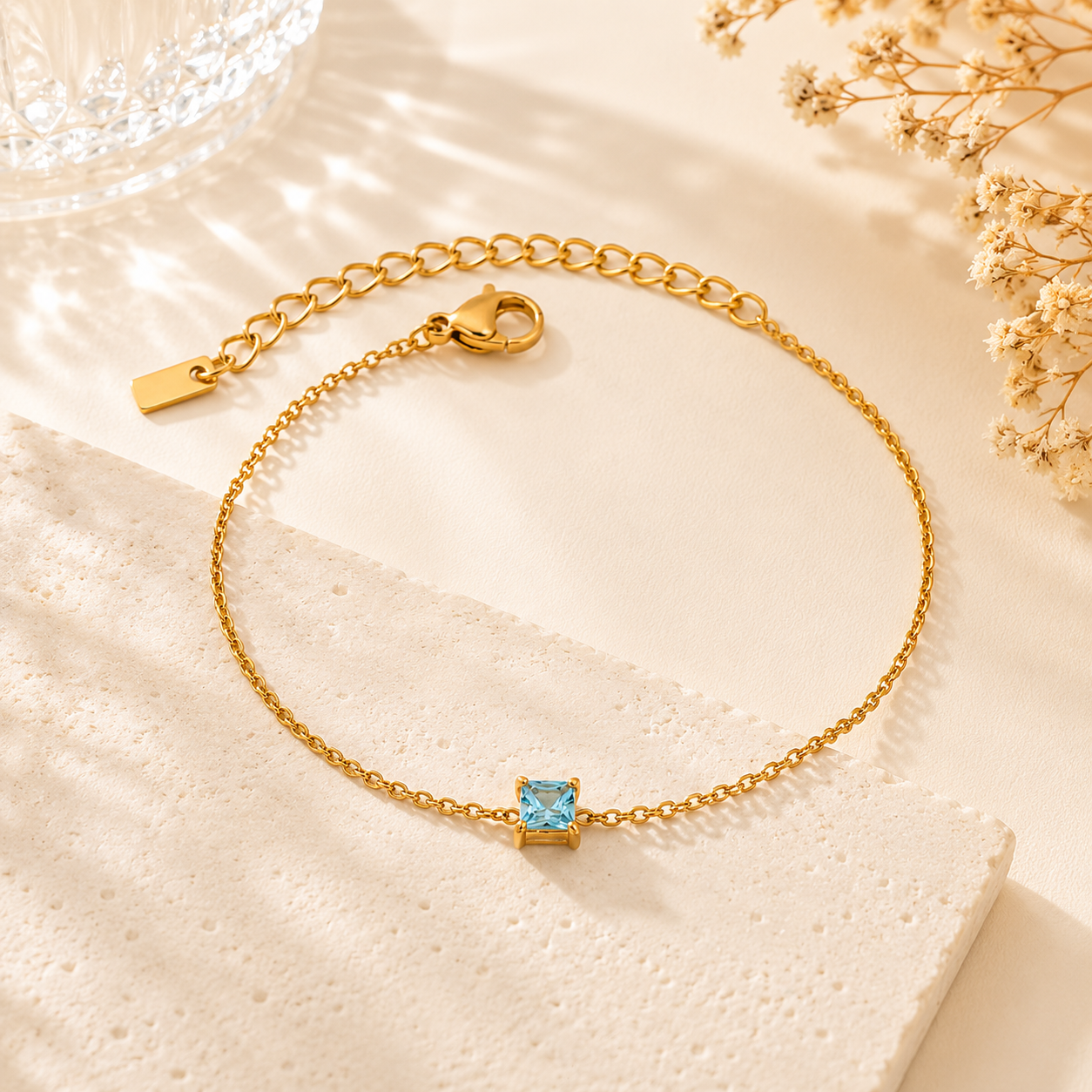Aqua Prism Bracelet - 18K Gold Plated