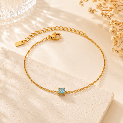 Aqua Prism Bracelet - 18K Gold Plated