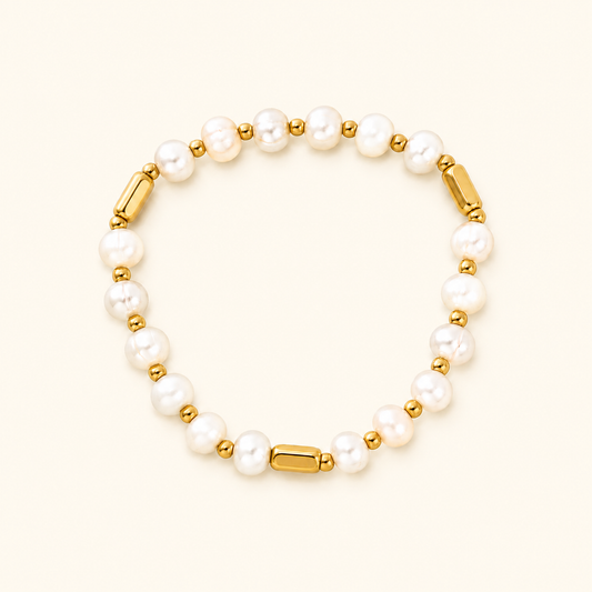 Mila Pearl Bracelet - 18K Gold Plated