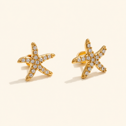 Sea Star Studs Earrings - 18k Gold Plated