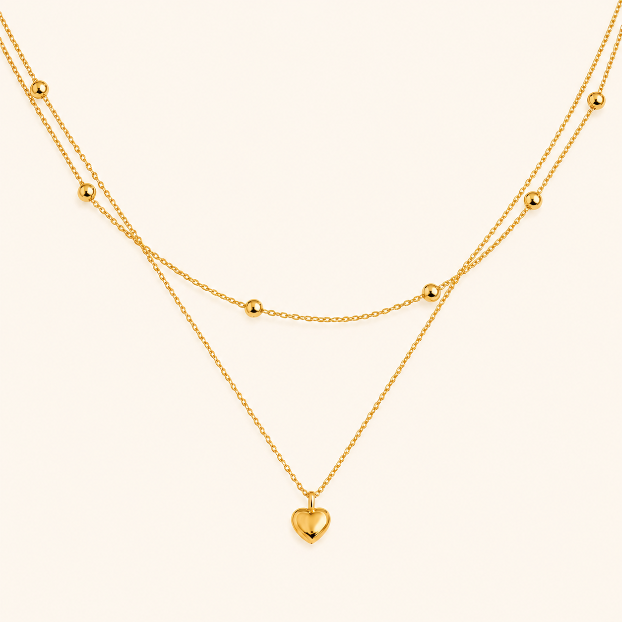 Love Layered Necklace - 18k Gold Plated