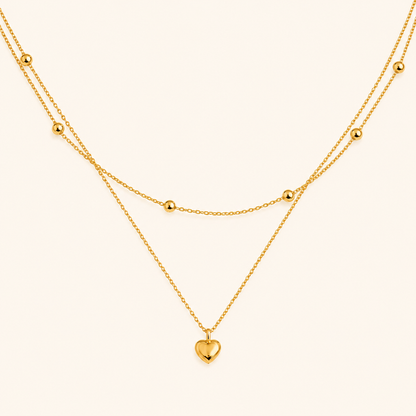 Love Layered Necklace - 18k Gold Plated
