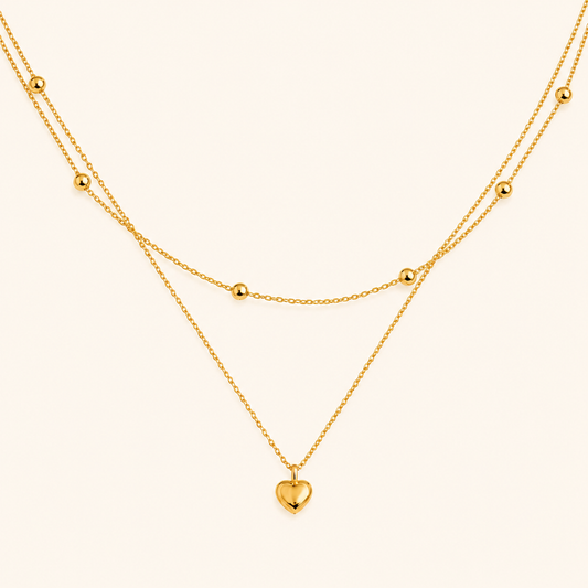 Love Layered Necklace - 18k Gold Plated
