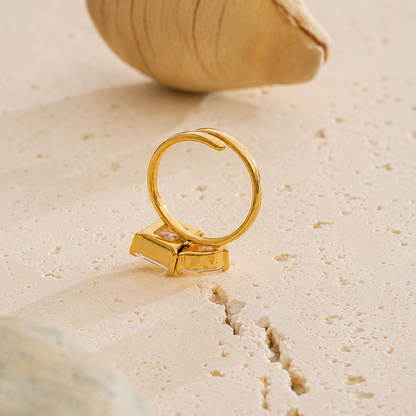 Amour Duo Ring - 18K Gold Plated (Adjustable)