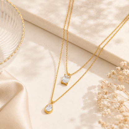 Muse Layered Necklace - 18k Gold Plated
