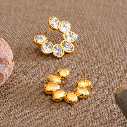 Moonflare Earrings - 18K Gold Plated