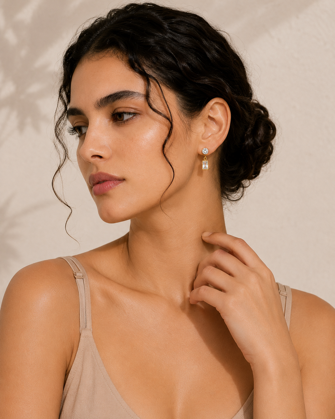 Luna Prism Drop Earrings - 18K Gold Plated