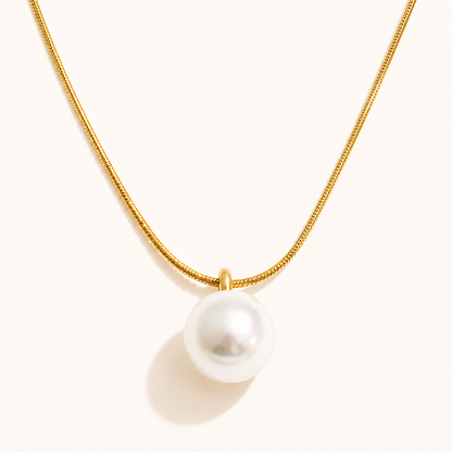 Ivory Pearl Necklace - 18K Gold Plated