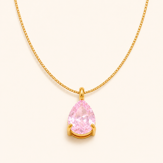 Pink Dew Pendant - 18K Gold Plated
